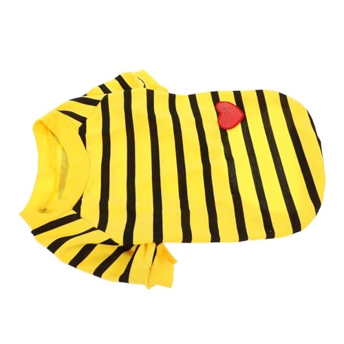 INOOMP Hundeshirt Für Hunde Atmungsaktives Gestreiftes T-Shirt Für Kleine Und Mittelgroße Haustiere Süßes Und Modisches Outfit XL Für Sommer Und Strandaktivitäten von INOOMP