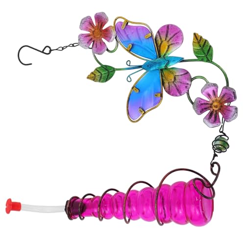 INOOMP Glas Vogeltränke und Futterspender zum Aufhängen Vielseitiger Outdoor Wasserspender für Kolibris und Tauben Abnehmbar Kippsicher für Garten und Balkon Vogelbeobachtung INOOMP Glas Vogeltränke und Futterspender zum Aufhängen Vielseitiger Outdoor Wasserspender für Kolibris und Tauben Abnehmbar Kippsicher für Garten und Balkon Vogelbeobachtung von INOOMP