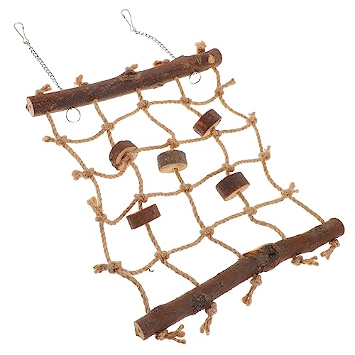 INOOMP Hängendes Papageien-Spielzeug Baumwollseil Kletternetz Für Vögel Für Sittiche Und Papageien Sorgt Für Und Spaß Im Käfig Einfache Und Langlebig von INOOMP