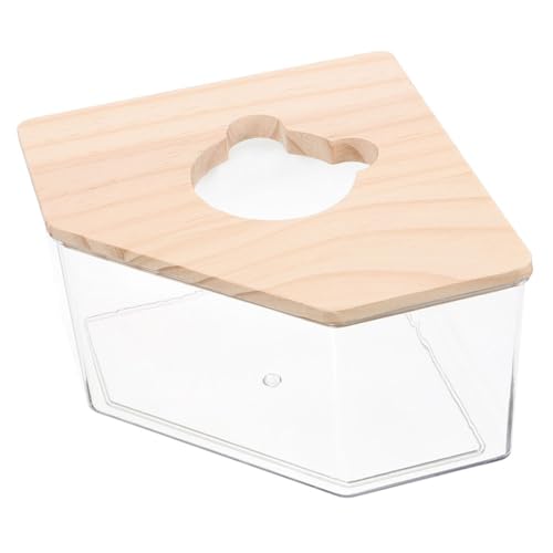INOOMP Hamster Badebox Aus Acryl Mit Holzdeckel Transparente Sandbadewanne Für Kleintiere Geeignet Als Hamster Toilette Und Badecontainer Für Hamstergrößen INOOMP Hamster Badebox Aus Acryl Mit Holzdeckel Transparente Sandbadewanne Für Kleintiere Geeignet Als Hamster Toilette Und Badecontainer Für Hamstergrößen von INOOMP