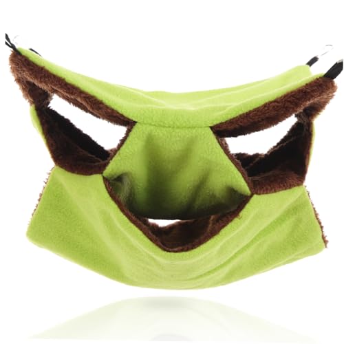 INOOMP Warm Hamsterbett Mit DREI Schichten Bequeme Hängematte Für Meerschweinchen Und Kleine Haustiere Waschbar Und Geruchsneutral Für Gemütliche Schlafplätze Und Spielaktivitäten von INOOMP