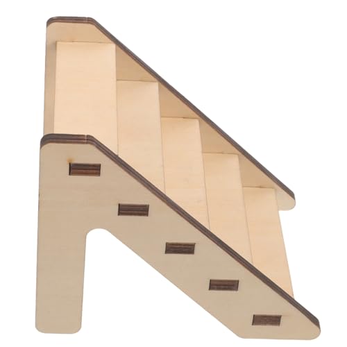 INOOMP Hamster Kletterspielzeug Aus Holz Stabile Treppe Für Kleintiere Für Käfige Sicherer Spielplatz Für Zwerghamster Und Kleine Haustiere Fördert Bewegung Und Spaß von INOOMP
