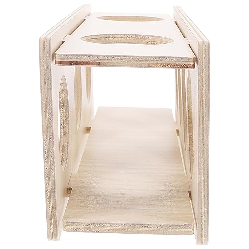 INOOMP Käfigzubehör für Meerschweinchen Spielzeug für Zwerghamster Hamsterverstecke Rattenspielzeug Hamsterzubehör Versteck Aus Holz Tunnelspielzeug Lebensraumdekor von INOOMP