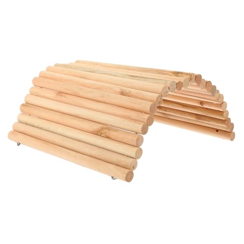 INOOMP Hamster Holz Tunnel Spielzeug Versteck Für Kleintiere Kauspielzeug Für Hamster Dekorative Brücke Leicht Zu Reinigen Für Käfige Und Kleine Tiere Verbessert Gesundheit Und von INOOMP