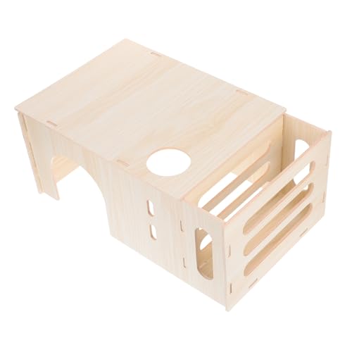 INOOMP Hamsterhaus Aus Holz, Versteck, Unbemaltes Holz, Lebensraum Für Kleintiere, Versteck, Hütte, Rattenhaus, Chinchilla-versteck Für Rennmäuse, Kaninchen, Meerschweinchen Zum Ausruhen INOOMP Hamsterhaus Aus Holz, Versteck, Unbemaltes Holz, Lebensraum Für Kleintiere, Versteck, Hütte, Rattenhaus, Chinchilla-versteck Für Rennmäuse, Kaninchen, Meerschweinchen Zum Ausruhen von INOOMP