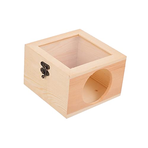 INOOMP Niedliches Hamster-schlafhaus Aus Holz Haustier-versteck Nest Unterschlupf Atmungsaktives Design Für Gemütliches Ausruhen Und Spielen von INOOMP