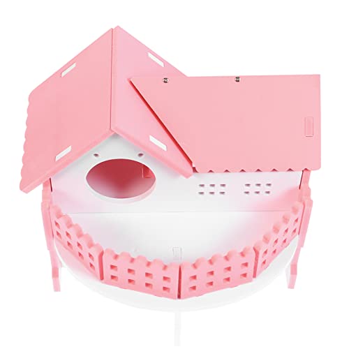 INOOMP Hamsterhaus Bett 2-stufiges Nest Villa Spielhaus für Mäuse Sicheres Versteck Spielzeug INOOMP Hamsterhaus Bett 2-stufiges Nest Villa Spielhaus für Mäuse Sicheres Versteck Spielzeug von INOOMP