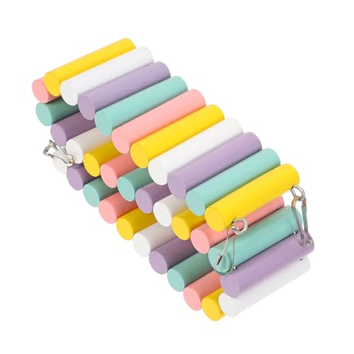 INOOMP Leiter 6 Bunte Kletterspielzeuge Aus Holz Übung Und Spielzeug Für Kleintiere Mit Hakenkäfig von INOOMP