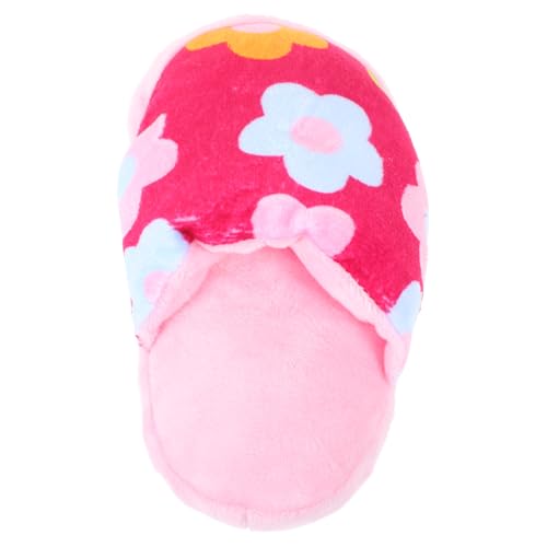 INOOMP Haustier Hausschuhe interaktives knete chew Toy Quietscher Welpenspielzeug beim Zahnen tragbares Hundespielzeug zahnspielzeug für welpen Plüsch Rosa von INOOMP