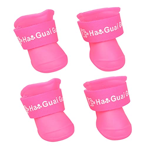 INOOMP Haustier Hund Welpen Anti-Rutsch Regen Schnee Candy Farbe Gummi wasserdichte Stiefel Schuhe INOOMP Haustier Hund Welpen Anti-Rutsch Regen Schnee Candy Farbe Gummi wasserdichte Stiefel Schuhe von INOOMP
