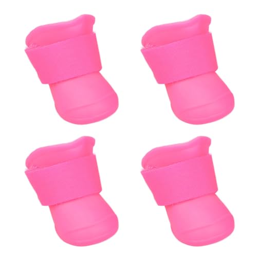 INOOMP Haustier Hund Welpen Anti-Rutsch Regen Schnee Candy Farbe Gummi wasserdichte Stiefel Schuhe von INOOMP