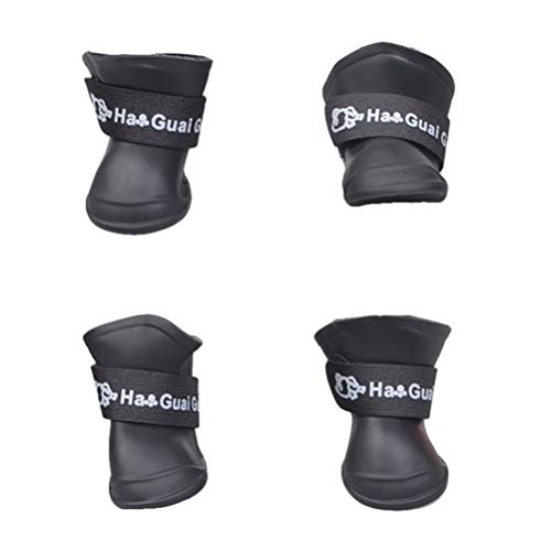 INOOMP Haustier Hund Welpen Anti-Rutsch Regen Schnee Candy Farbe Gummi wasserdichte Stiefel Schuhe von INOOMP