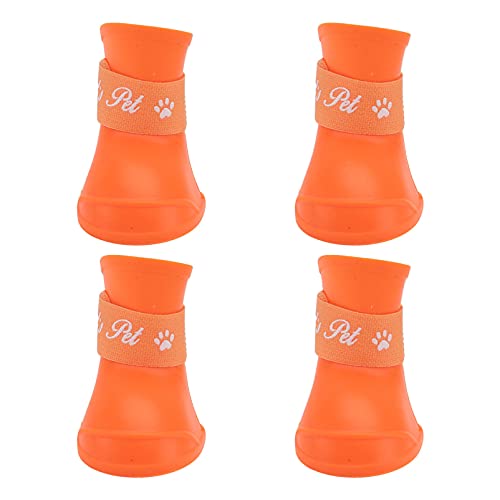 INOOMP Haustier Hund Welpen Anti-Rutsch Regen Schnee Candy Farbe Gummi wasserdichte Stiefel Schuhe von INOOMP