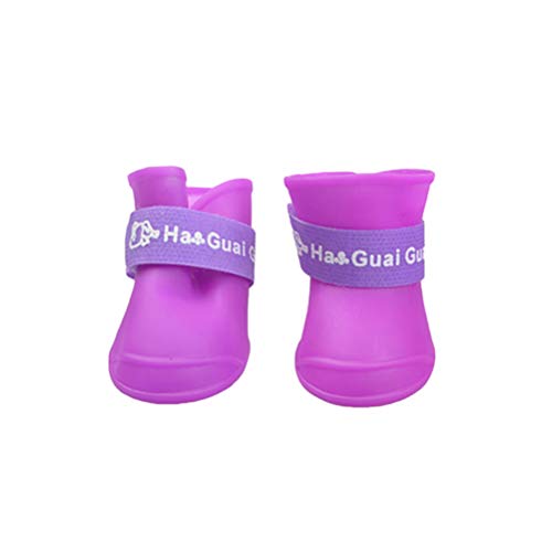 INOOMP Haustier Hund Welpen Anti-Rutsch Regen Schnee Candy Farbe Gummi wasserdichte Stiefel Schuhe INOOMP Haustier Hund Welpen Anti-Rutsch Regen Schnee Candy Farbe Gummi wasserdichte Stiefel Schuhe von INOOMP