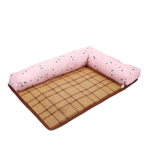 INOOMP Non- Rattan Hundebett Kühlmatte Für Haustiere Atmungsaktive Sommerliege Mit Doppeltem Kissen Für Kleine Und Mittelgroße Hunde Mit Blütenmuster INOOMP Non- Rattan Hundebett Kühlmatte Für Haustiere Atmungsaktive Sommerliege Mit Doppeltem Kissen Für Kleine Und Mittelgroße Hunde Mit Blütenmuster von INOOMP