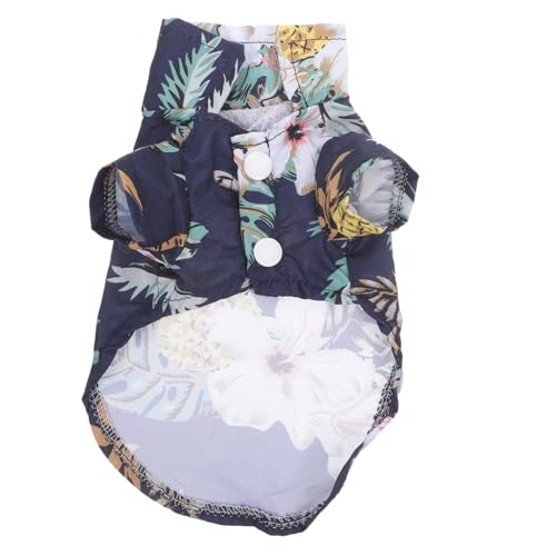 INOOMP Pet Shirt Für Kleine Hunde Und Katzen Atmungsaktives Hawaiian Style T-Shirt Für Sommer Und Strand Outfit Für Feste Und Fotos s Coconut Tree Design von INOOMP