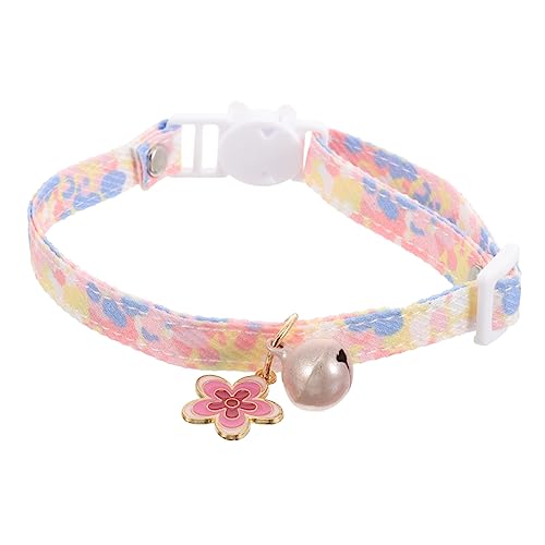 INOOMP Haustierhalsband Schmuck Verstellbar Sichere Schnalle Blumenglockenhalsband für Katzen von INOOMP