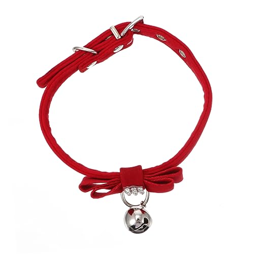 INOOMP Katzenhalsband Mit Glocke Und Kristallen Verstellbares Weiches Halsband Für Haustiere Für Alltag Feste Und Besondere Anlässe von INOOMP