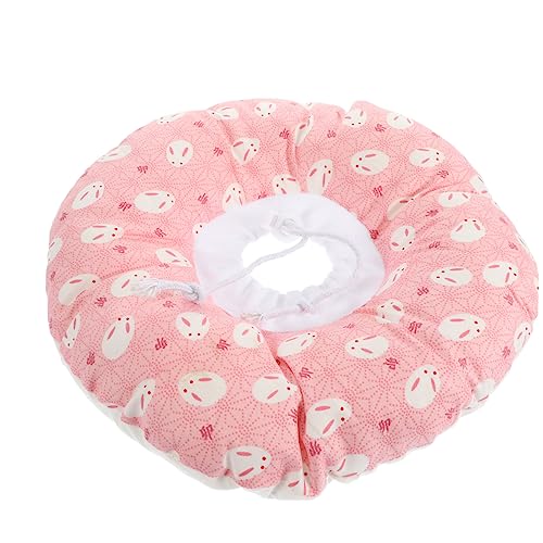 INOOMP Haustierkopfbissabdeckung Katzenhalsband Operation Erholung für PET -Schutzwiederherstellungskragen Kätzchen-Chirurgie- PP Baumwolle Rosa von INOOMP