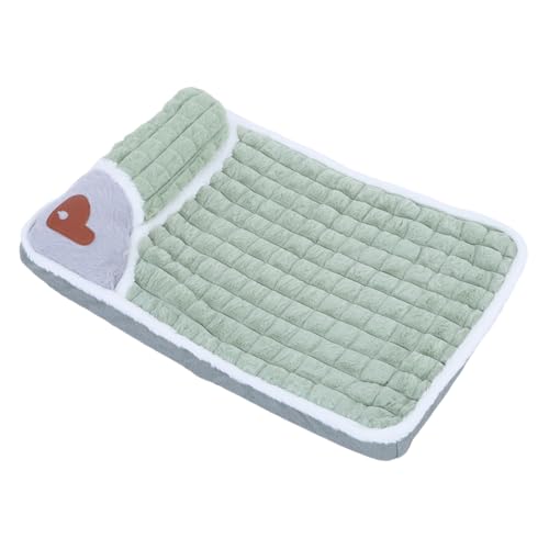 INOOMP Haustiermatte Flauschiger Hundebad Flauschiges Haustierbett hundebox Matte Haustierbett -Couch Hunde Kissen Matte waschbares Hundekissen Schlafkissen für Haustiere Stoff Hellgrün INOOMP Haustiermatte Flauschiger Hundebad Flauschiges Haustierbett hundebox Matte Haustierbett -Couch Hunde Kissen Matte waschbares Hundekissen Schlafkissen für Haustiere Stoff Hellgrün von INOOMP
