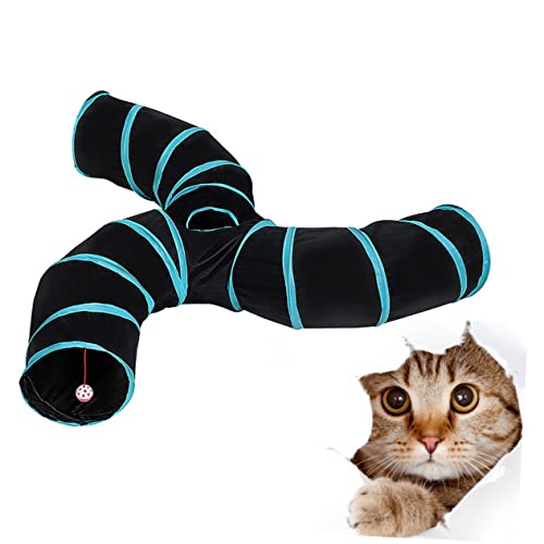INOOMP Interaktives Katzenspielzeug für Hauskatzen 3-Kanal-Tunnel Lustiges Haustier-röhrenspielzeug Katzentunnel INOOMP Interaktives Katzenspielzeug für Hauskatzen 3-Kanal-Tunnel Lustiges Haustier-röhrenspielzeug Katzentunnel von INOOMP