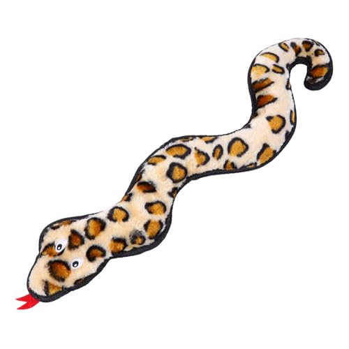 INOOMP Plüsch Leopard Snake Spielzeug Interaktives Quietschendes Kauspielzeug Für Hunde Langlebiges Material Für Aggressives Kauen Und Zahnpflege Für Welpen Und Kleine Hunde von INOOMP