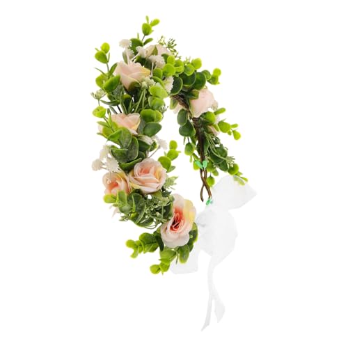 INOOMP Hochzeits-hundehalsband mit Blumenkranz Wiederverwendbarer Weicher Blumenschmuck für Haustiere Eleganter Foto-requisit-hundekragen Geeignet für Hochzeiten Fotoshootings Partys von INOOMP