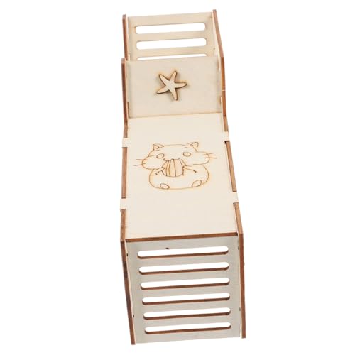 INOOMP Holz Hamsterhaus mit Rampe Kleines Versteck und Spielhaus für Meerschweinchen Eichhörnchen und Kleintiere Natürlicher Rückzugsort zur Beschäftigung und Stressreduktion im Käfig INOOMP Holz Hamsterhaus mit Rampe Kleines Versteck und Spielhaus für Meerschweinchen Eichhörnchen und Kleintiere Natürlicher Rückzugsort zur Beschäftigung und Stressreduktion im Käfig von INOOMP