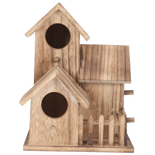 INOOMP Holz Vogelhaus Nistkasten Parakeet Breeding Cottage Wetterfest Robust für Balkon Garten Pflegeleicht Sicher für Wellensittiche und Kleine Vögel INOOMP Holz Vogelhaus Nistkasten Parakeet Breeding Cottage Wetterfest Robust für Balkon Garten Pflegeleicht Sicher für Wellensittiche und Kleine Vögel von INOOMP