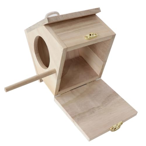 INOOMP Holz Vogelhaus zum Aufhängen Robustes Nistkasten für Kleine Vögel Wetterfestes Vogelnest mit Stabilem Sitzstange Leicht zu Reinigendes Holzhaus für Garten und Balkon INOOMP Holz Vogelhaus zum Aufhängen Robustes Nistkasten für Kleine Vögel Wetterfestes Vogelnest mit Stabilem Sitzstange Leicht zu Reinigendes Holzhaus für Garten und Balkon von INOOMP