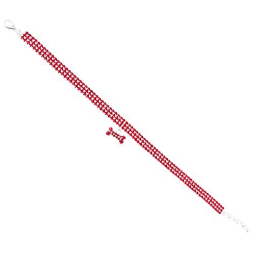 INOOMP Luxus Mini Form Strass Haustier Hundehalsband Verstellbare Schnalle Kette Halskette Kristall Heimtierbedarf von INOOMP