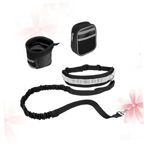 INOOMP 4stücke Title Teiliges Set Hundeleine Jogging Gürtel Mit Reflektoren Verstellbar Und Atmungsaktiv Für Sicheres Training Und Mit Kleinen Und Mittelgroßen Hunden Schwarz INOOMP 4stücke Title Teiliges Set Hundeleine Jogging Gürtel Mit Reflektoren Verstellbar Und Atmungsaktiv Für Sicheres Training Und Mit Kleinen Und Mittelgroßen Hunden Schwarz von INOOMP
