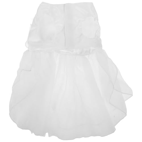 INOOMP Hundekleid, Tutu-Rock, Prinzessinnenkleid, weißes Haustierkostüm, formelle Kleidung für Hochzeit, Urlaub, Party, Dekoration von INOOMP