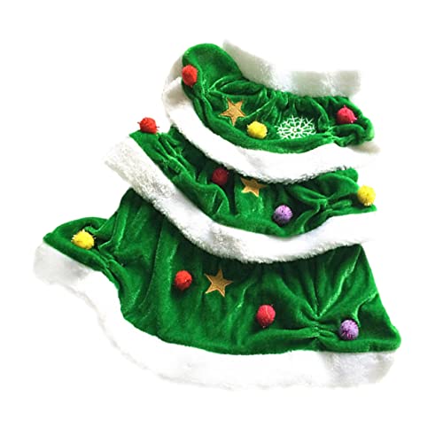 INOOMP Mantel für Hundepartys und Geburtstage Kleidung Weihnachtsbaumförmiges Hundekleid Haustier-weihnachtskleid Warm und Modisch Größe XL von INOOMP