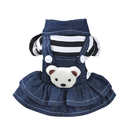 INOOMP Hundekleidung Spitzenkleid Welpenkleid, Geschirr, Denim-Hundekleid Pullover Kleid Kleider Haustierbekleidung Hundebekleidung Kleiner Hund Rock Einteilige Hose Arbeitskleidung von INOOMP