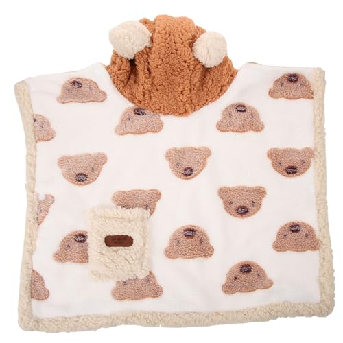 INOOMP Hundepyjama Warmer Hundemantel Fleece Hundebademantel Chenille Bademäntel Kapuze Waschbar Mittelgroß Winterumhang Poncho Umhang Kalt Dalmatiner Haustiere Welpen von INOOMP