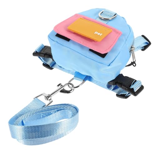 INOOMP Hundetragetasche Rucksack für Hunde Selbsttragend Robust mit Großem Innenraum für Kotbeutel Snacks und Blau S von INOOMP