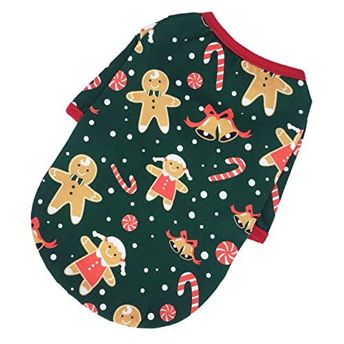 INOOMP Hundeweihnachtskleidung Weihnachtshund-Hoodie Kleidung Für Hunde Kleine Hundekleidung Kleiner Welpenpullover Mittlerer Hundepyjama Katzenkostüme Bichon Baumwolle Weihnachtskostüme von INOOMP