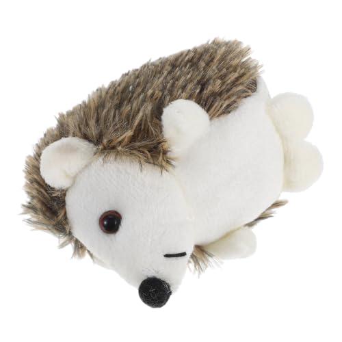INOOMP Igel Hundespielzeug interaktive Tierspielzeuge Haustierkau - Urlaub Hedgehog Hundespielzeug Zahnreinigungsspielzeug für Haustiere Welpenzahnen Plüsch Weiß von INOOMP