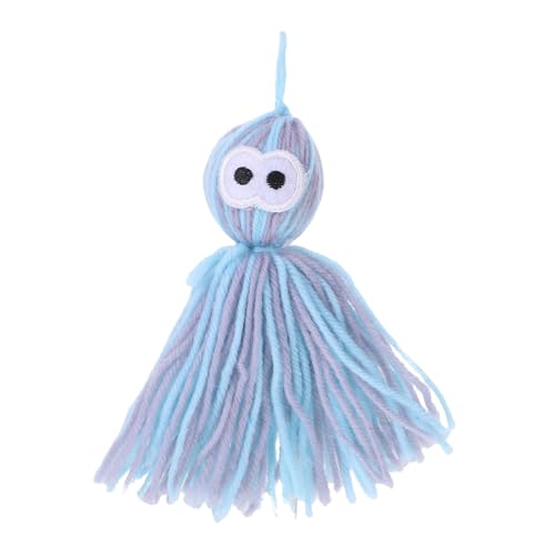 INOOMP Yarn Katzenspielzeug Ersatzkopf Interaktive Katzenangel Nachfüllung Für Indoor Und Outdoor Katzen Weicher Und Langlebiger Ansprechendes Design Blau von INOOMP