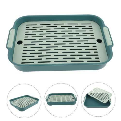 INOOMP Kaninchen Toilette Rechteckig aus Hochwertigem rutschfest Kratzschutz Mesh Kanten Vielseitig für Kaninchen Meerschweinchen Hamster Chinchilla und Kleintiere Geeignet von INOOMP