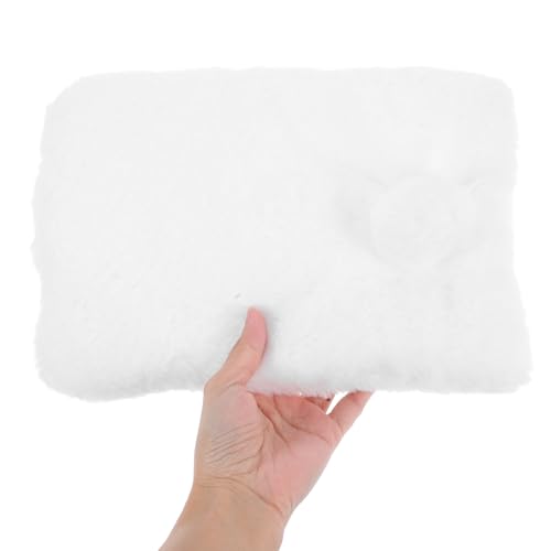 INOOMP Kaninchennestmatte Haustier-PIPI-Pad waschbare Pee-Pad Schlafbett für Kleintiere Kaninchenkäfigmatte Hamster warme Matten Futter für Meerschweinchenkäfige Baumwolle Weiß von INOOMP