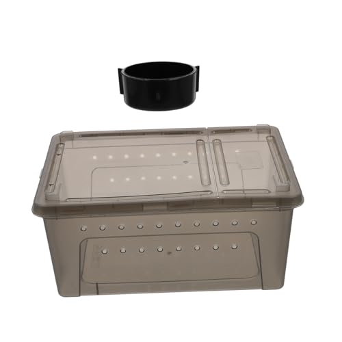 INOOMP Kasten Futterbox Für Reptilien Futterautomat Für Haustiere Reptilienhöhle Reptilienträger Reptilienbecken Tank Brüterei Spinnen-Terrarium Kleines Terrarium Dark Grey Plastik INOOMP Kasten Futterbox Für Reptilien Futterautomat Für Haustiere Reptilienhöhle Reptilienträger Reptilienbecken Tank Brüterei Spinnen-Terrarium Kleines Terrarium Dark Grey Plastik von INOOMP