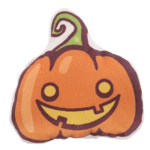 INOOMP Katzen Kuschelspielzeug Halloween Plüsch Kürbis Beißfest Interaktives Kauspielzeug für Kätzchen zur Zahnpflege und Stressabbau Geeignet für Drinnen und Draußen von INOOMP
