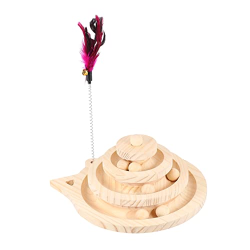 INOOMP Interaktives Katzen-Spielzeug Lagiger Holz-drehteller Mit Kugelbahn Für Katzen Und Kätzchen Fördert Spiel Und Bewegung Langlebig Und Leicht Zu Reinigen Für Stundenlangen Spaß INOOMP Interaktives Katzen-Spielzeug Lagiger Holz-drehteller Mit Kugelbahn Für Katzen Und Kätzchen Fördert Spiel Und Bewegung Langlebig Und Leicht Zu Reinigen Für Stundenlangen Spaß von INOOMP