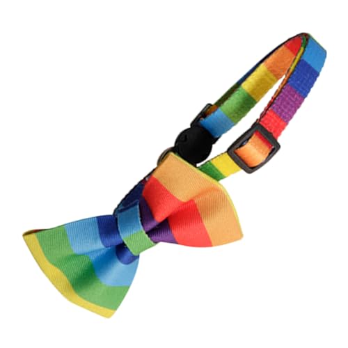 INOOMP Haustierhalsband Mit Regenbogenschleife Verstellbar Für Katzen Und Hunde Leicht Bequem Und Sicher Für Den Täglichen Gebrauch Und Besondere Anlässe INOOMP Haustierhalsband Mit Regenbogenschleife Verstellbar Für Katzen Und Hunde Leicht Bequem Und Sicher Für Den Täglichen Gebrauch Und Besondere Anlässe von INOOMP