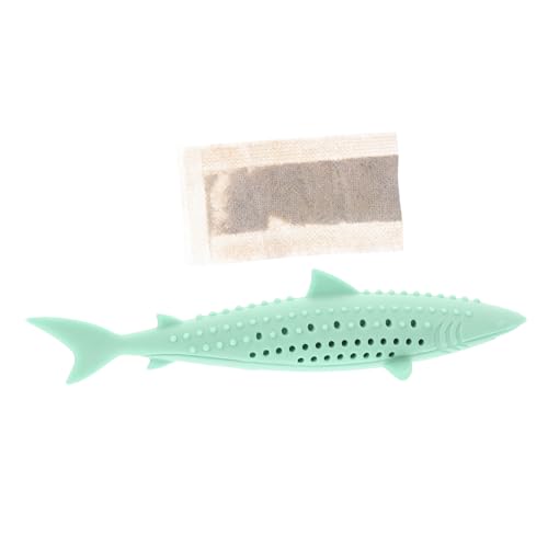 INOOMP Katzenminze Fischspielzeug aus flexiblem Material Interaktives Kauspielzeug zur Zahnpflege Molarenfreundliches Kätzchenspielzeug Stressabbauend und Langlebig Geeignet für Aktive von INOOMP