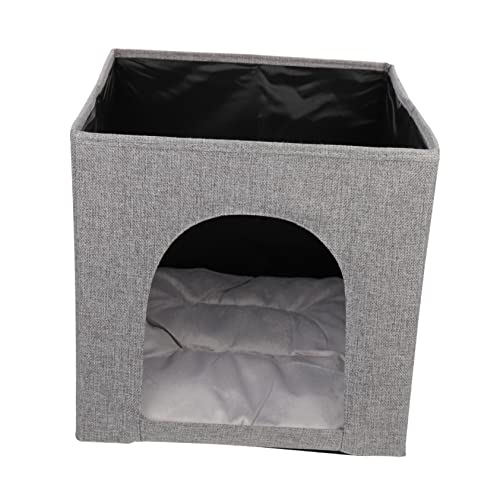 INOOMP Kratzfestes Katzenhaus Aus Leinen mit Stauraum Katzenbett für Hauskatzen INOOMP Kratzfestes Katzenhaus Aus Leinen mit Stauraum Katzenbett für Hauskatzen von INOOMP