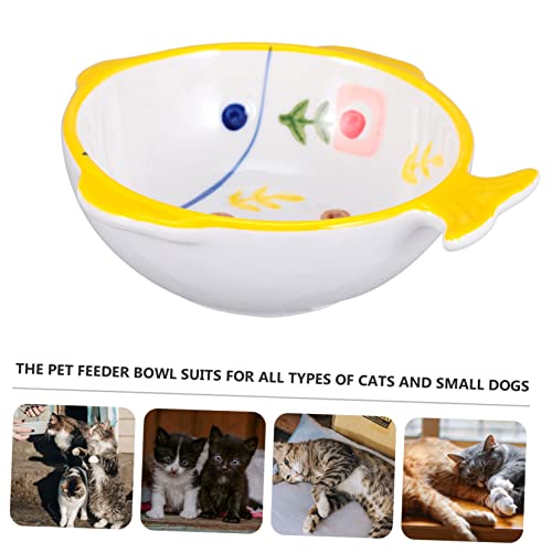 INOOMP Keramik Katzennapf Fischform Anti Umkippen Schutz Hals Futternapf für Katzen und Kleine Hunde Bpa frei Sicher Praktisch für Futter und Wasser INOOMP Keramik Katzennapf Fischform Anti Umkippen Schutz Hals Futternapf für Katzen und Kleine Hunde Bpa frei Sicher Praktisch für Futter und Wasser von INOOMP