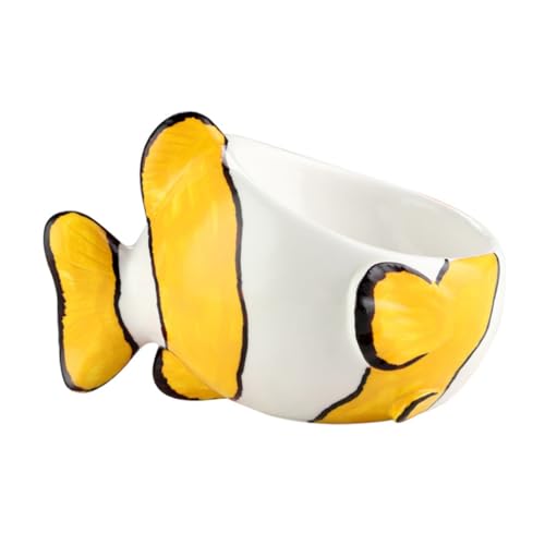 INOOMP Katzen-/hundefutternapf Keramik Wassernapf für Haustiere Fisch-Design Futternapf für Kätzchen Trinknapf für Welpen INOOMP Katzen-/hundefutternapf Keramik Wassernapf für Haustiere Fisch-Design Futternapf für Kätzchen Trinknapf für Welpen von INOOMP